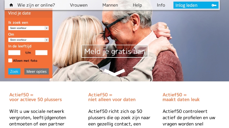 vernieuwde website van actief50.nl
